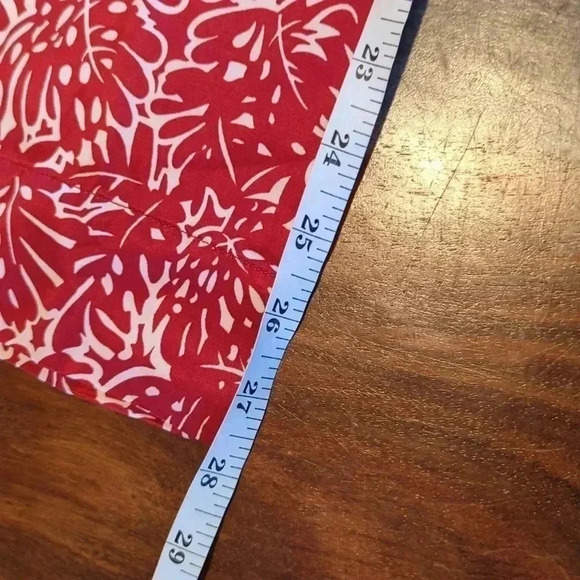 CLUB Monaco Women Beachy Tropical Print Wide Leg Belted Pull-On Pants - Picture 9 of 11